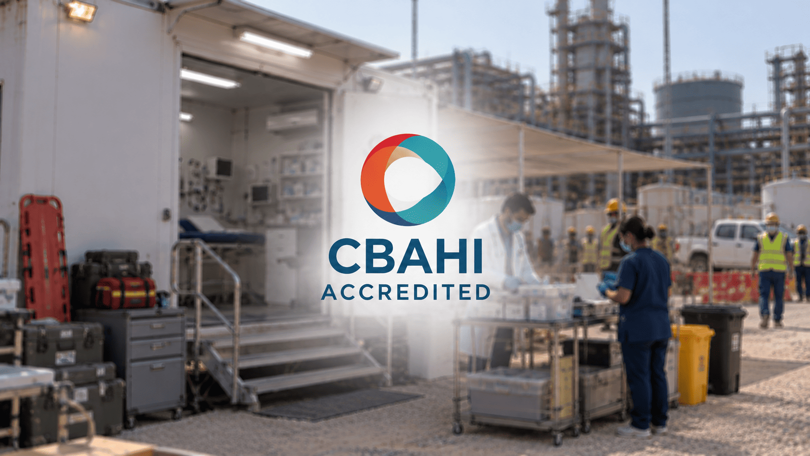 CBAHI-Accredited On-Site Medical Care Professional Sama Medical clinic providing accredited on-site healthcare